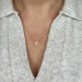 Gouden Ketting Letter F