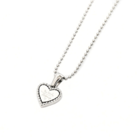 Zilveren Ketting met bedel Quote Hart