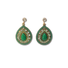 Clip oorbellen bohemian stones