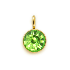 Geboortesteen Ketting Goud Augustus Peridot