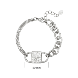 Zilveren Schakel Armband Chunky Lock