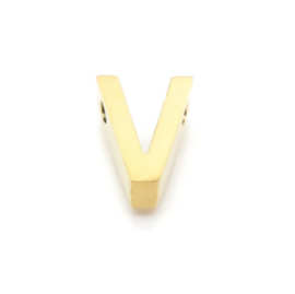 Gouden Ketting Letter V