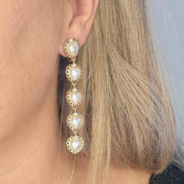 Clip oorbellen loverly pearls
