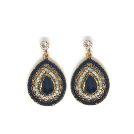 Clip oorbellen bohemian stones