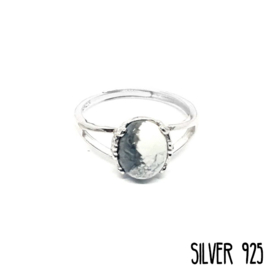 Ring Gemstone Marble Wit