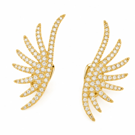 Goudkleurige Ibiza Clipoorbellen Sparkle