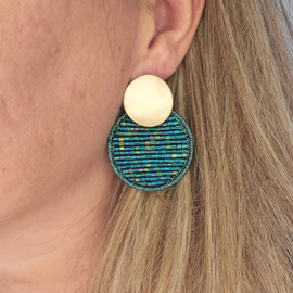 Oorbellen Cirkle Beads Groen