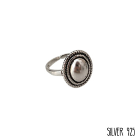 Zilveren Ring Vintage Oval