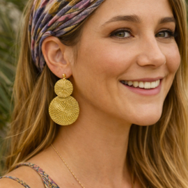 Clip oorbellen double circles