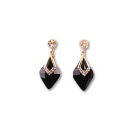 Clip oorbellen dangle stone