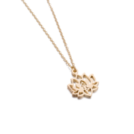 Gouden Ketting met hanger  Lotus