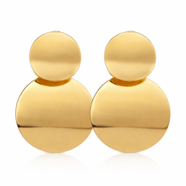 Clip oorbellen double circles