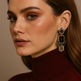 Statement Oorbellen Black Chique