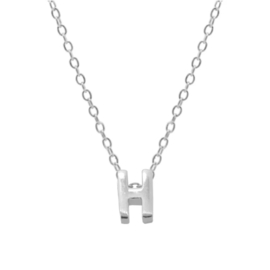 Zilveren Ketting Letter H