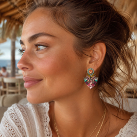Statement Oorbellen Pink Tones