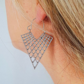 Boho Oorbellen Triangle Zilver