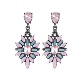 Statement Oorbellen Crystal Roze