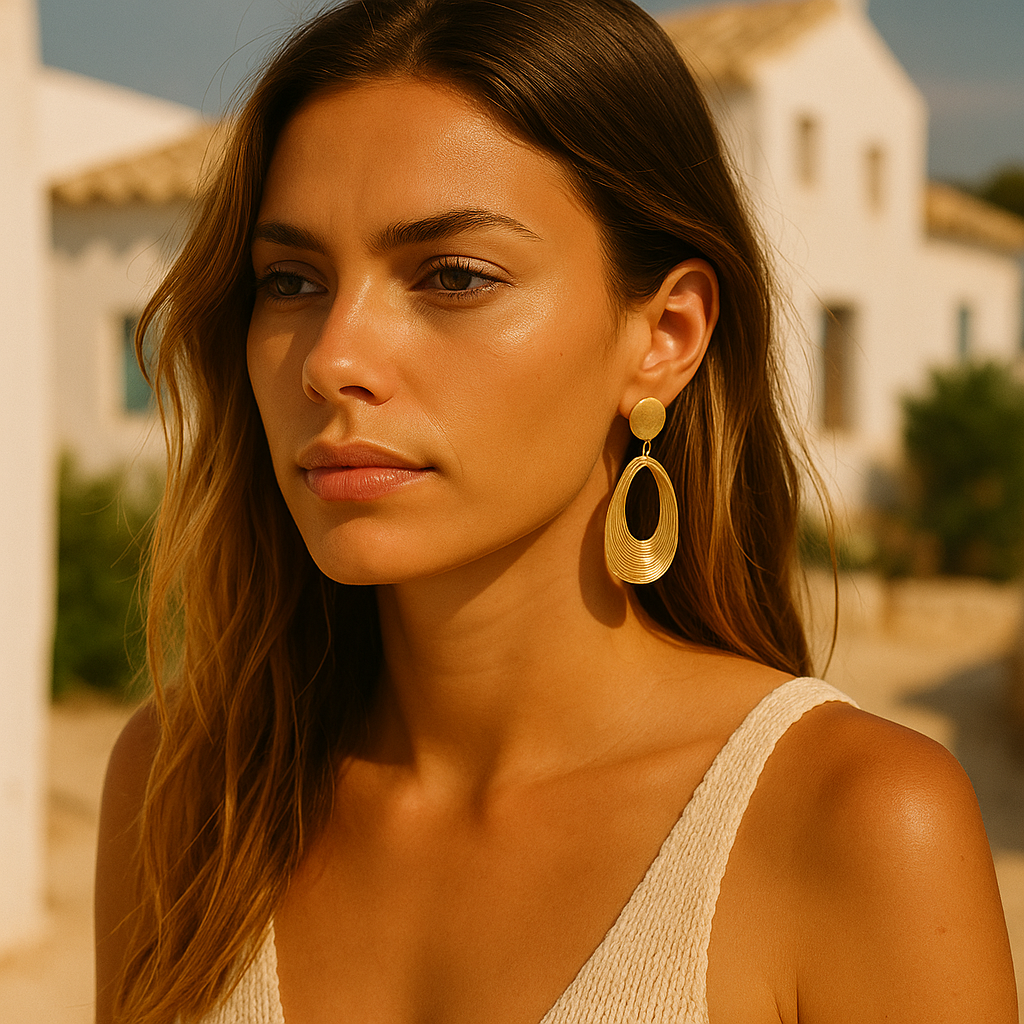 Clip oorbellen oval drop