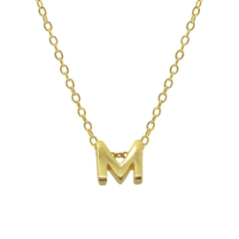 Gouden Ketting Letter M