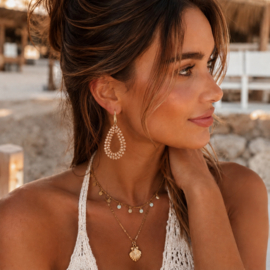 Statement Oorbellen Beige Kraaltjes