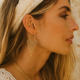 Oorbellen boho triangle