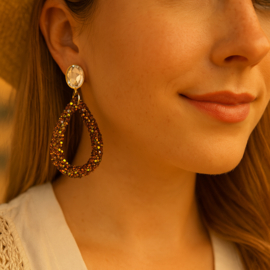 Statement Oorbellen Chique Bruin