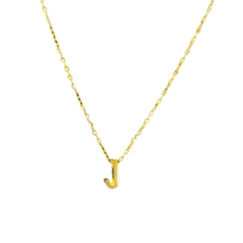 Gouden Ketting Letter J