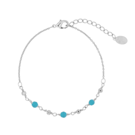 Armband Steentjes Combo Blauw