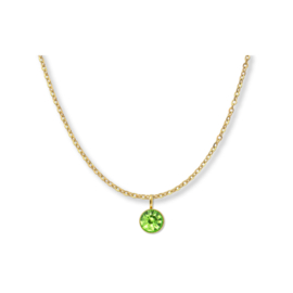 Geboortesteen Ketting Goud Augustus Peridot