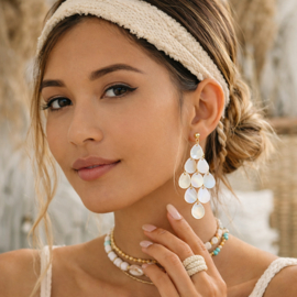 Clip oorbellen parelmoer