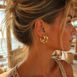 Clip oorbellen triple bar