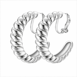 Clip oorbellen ribbels