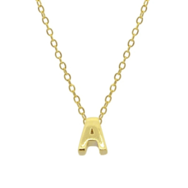 Gouden Ketting Letter A