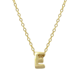 Gouden Ketting Letter E