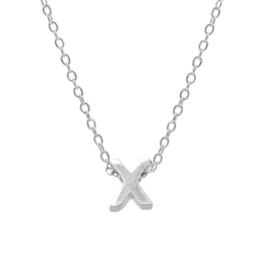 Zilveren Ketting Letter X