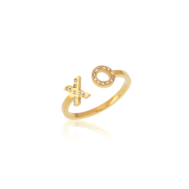 Gouden Ring XO