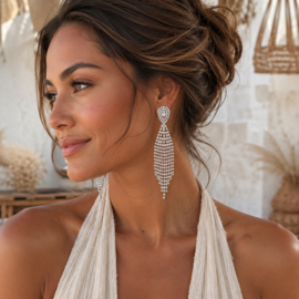 Elegante Strass Oorbellen – Chic Statement