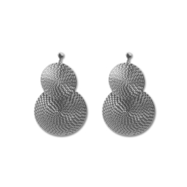 Clip oorbellen double circles