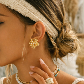 Clip oorbellen Sparkling Sunburst