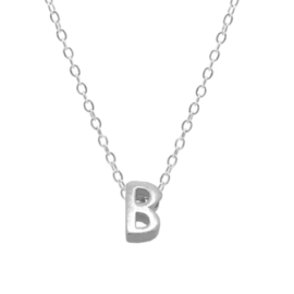 Zilveren Ketting Letter B