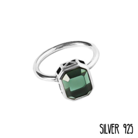 Ring Groene Steen Zilver 925