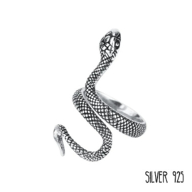 Ring Big Snake Zilver