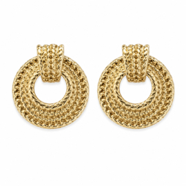 Boho Clipoorbellen Rond Goudkleurig & Zilverkleurig