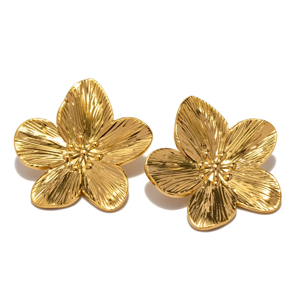 Bloem clip oorbellen