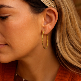 Clip oorbellen twisted hoops