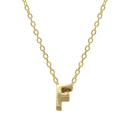 Gouden Ketting Letter F