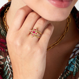 Ring Ster met steentjes