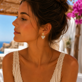Clip Oorbellen Hartjes met Strass – Elegant & Speels