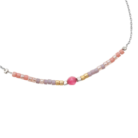 Armband Beads en Stone Roze