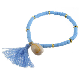 Armband Blauw met Schelp